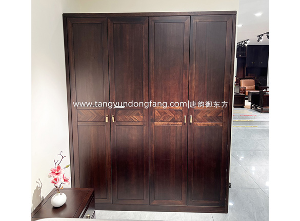新中式黑檀木衣柜YD2130