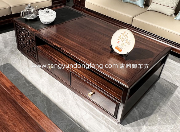 中式黑檀木长茶几806