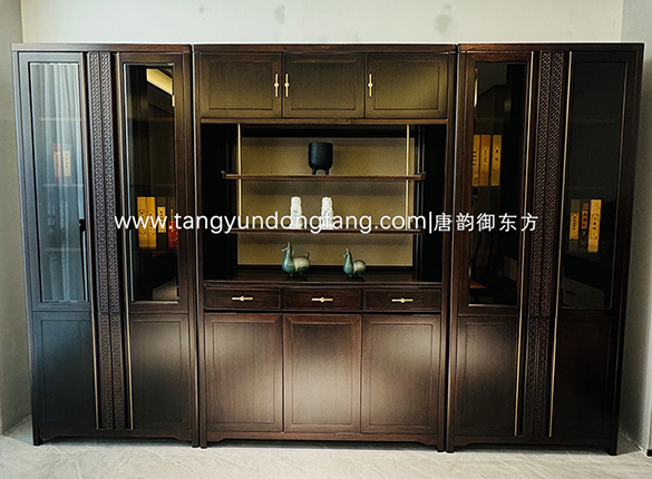 黑檀木组合书柜7505