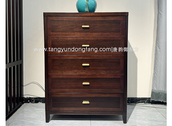 乌金木五斗柜2301