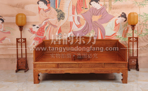 经典老榆木床家具