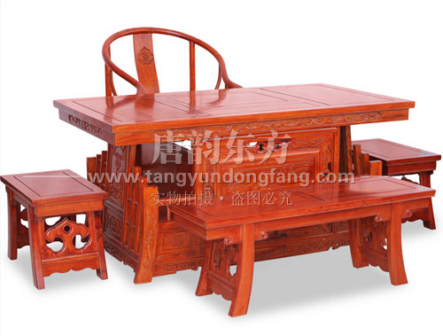 老榆木茶桌家具