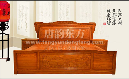 高贵古典的老榆木卧室家具